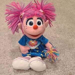 Sesame Street Plush with Pink Hair and Blue Dress